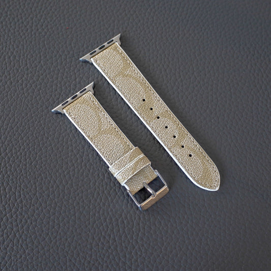 Coach Band Apple Watch Light Beige Leather Shop