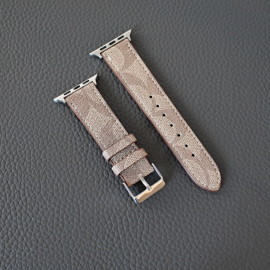 Coach Apple Watch Band Beige Leather Shop