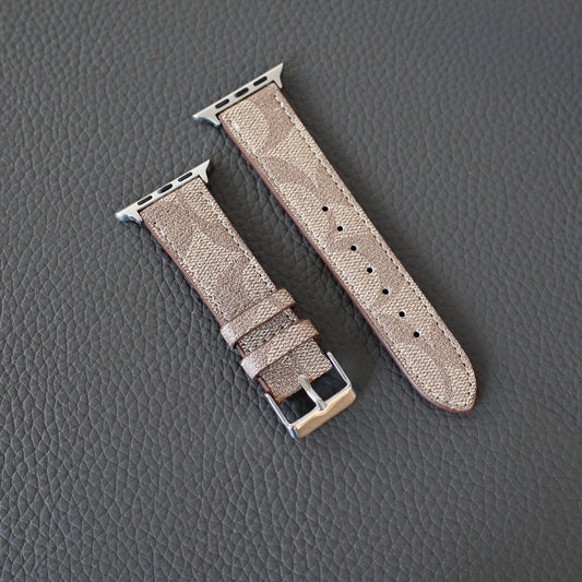 Coach Apple Watch Band Beige Leather Shop