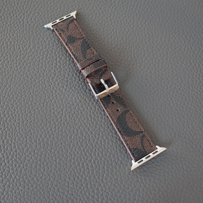Coach Leather Apple Watch Band Brown Pattern Shop