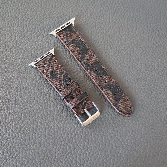 Coach Leather Apple Watch Band Brown Pattern Shop