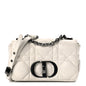 Christian Dior Calfskin Macrocannage Small Dior Caro Bag Ivory Rovelle Bags