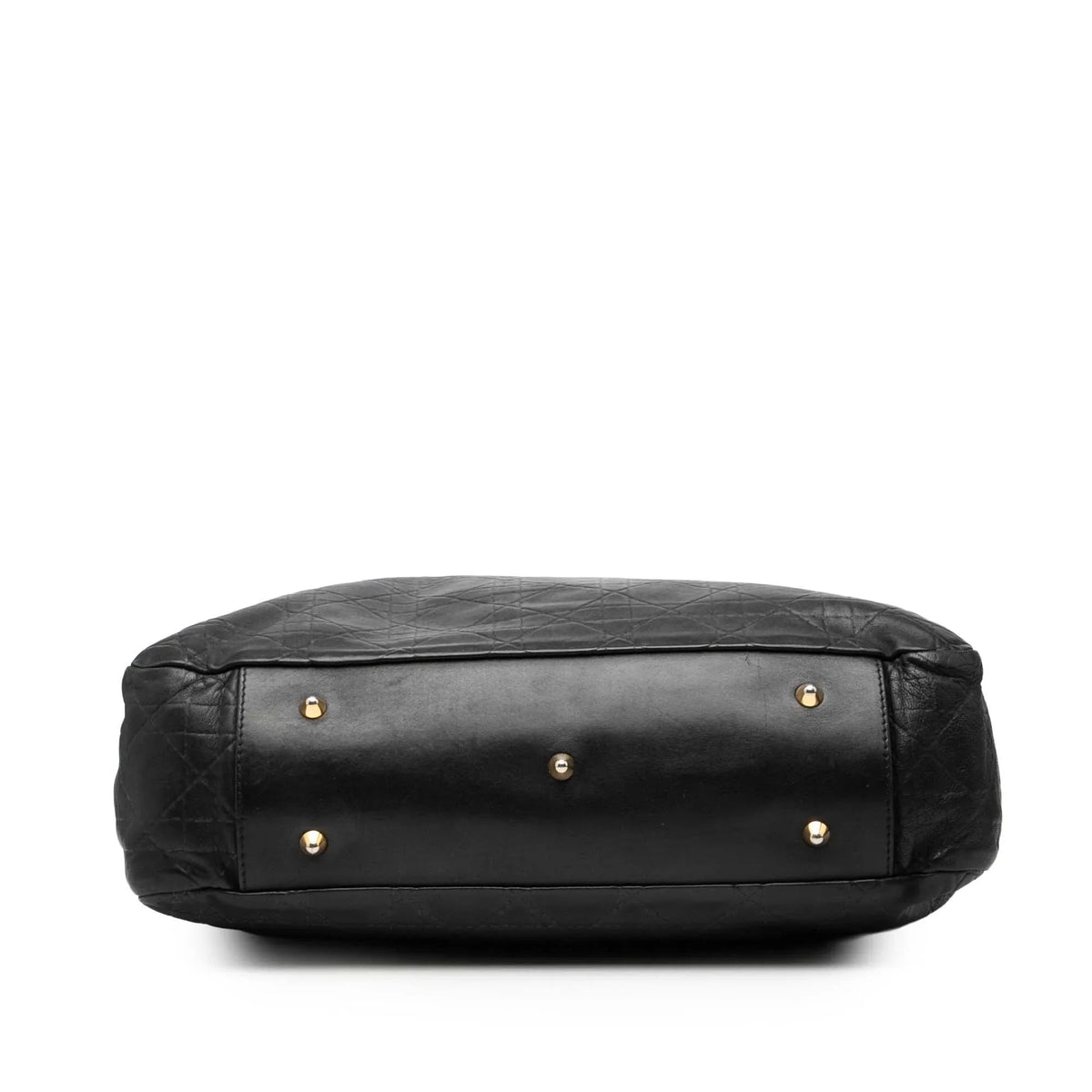 Black Dior Large Lambskin Cannage Lady Dior Soft Shopping Tote Rovelle Bags