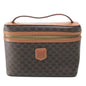 CELINE Vanity bag Leather / PVC Brown Macadam Makeup pouch Cosmetics Pouch Women