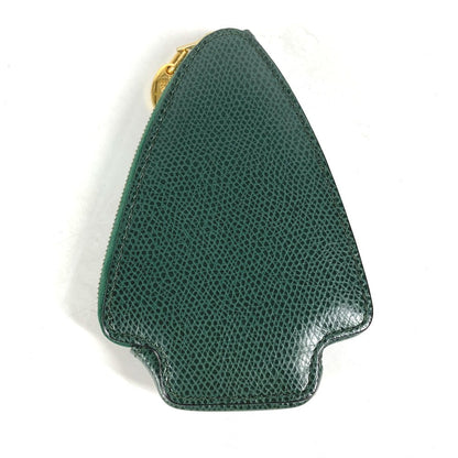 CELINE Pouch leather green Rhinestone tree Women