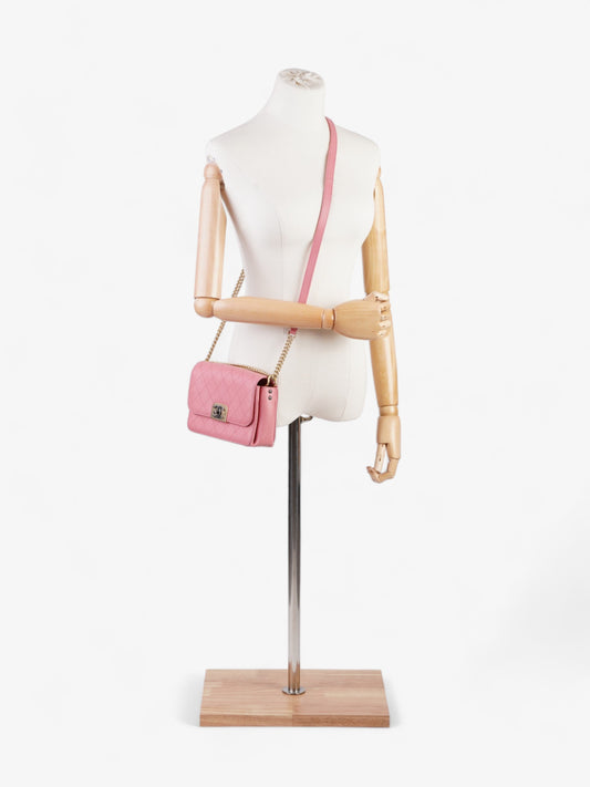 Chanel Quilted Crossbody Bag Pink Calfskin Leather Rovelle Bags