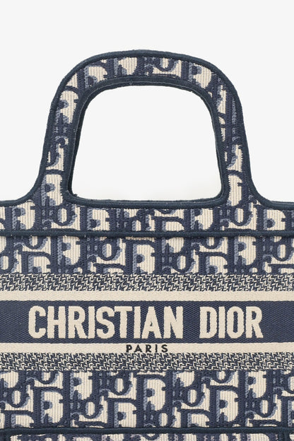 Christian Dior 2020 Navy Oblique Mini Book Tote Rovelle Bags