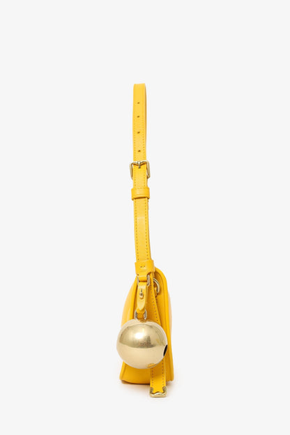 Burberry Yellow Leather Bell Shield Sling Bag