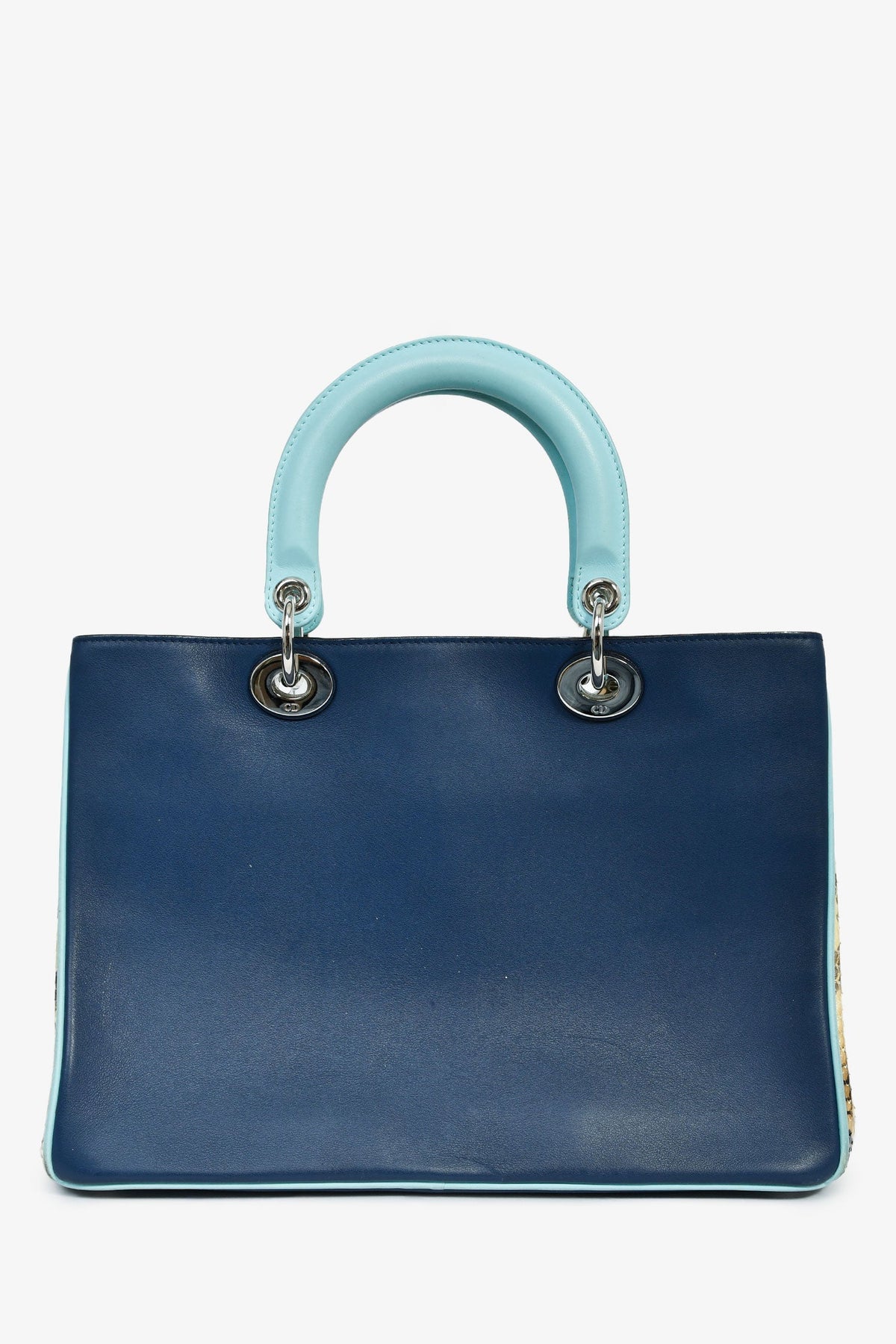 Dior Diorissimo Leather Blue Clutch Rovelle Bags