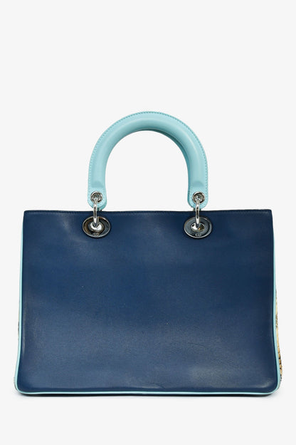 Dior Diorissimo Leather Blue Clutch Rovelle Bags