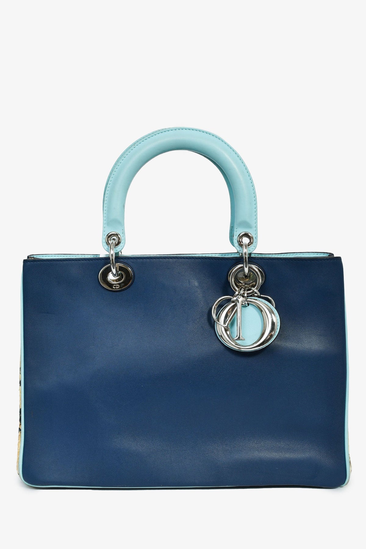 Dior Diorissimo Leather Blue Clutch Rovelle Bags