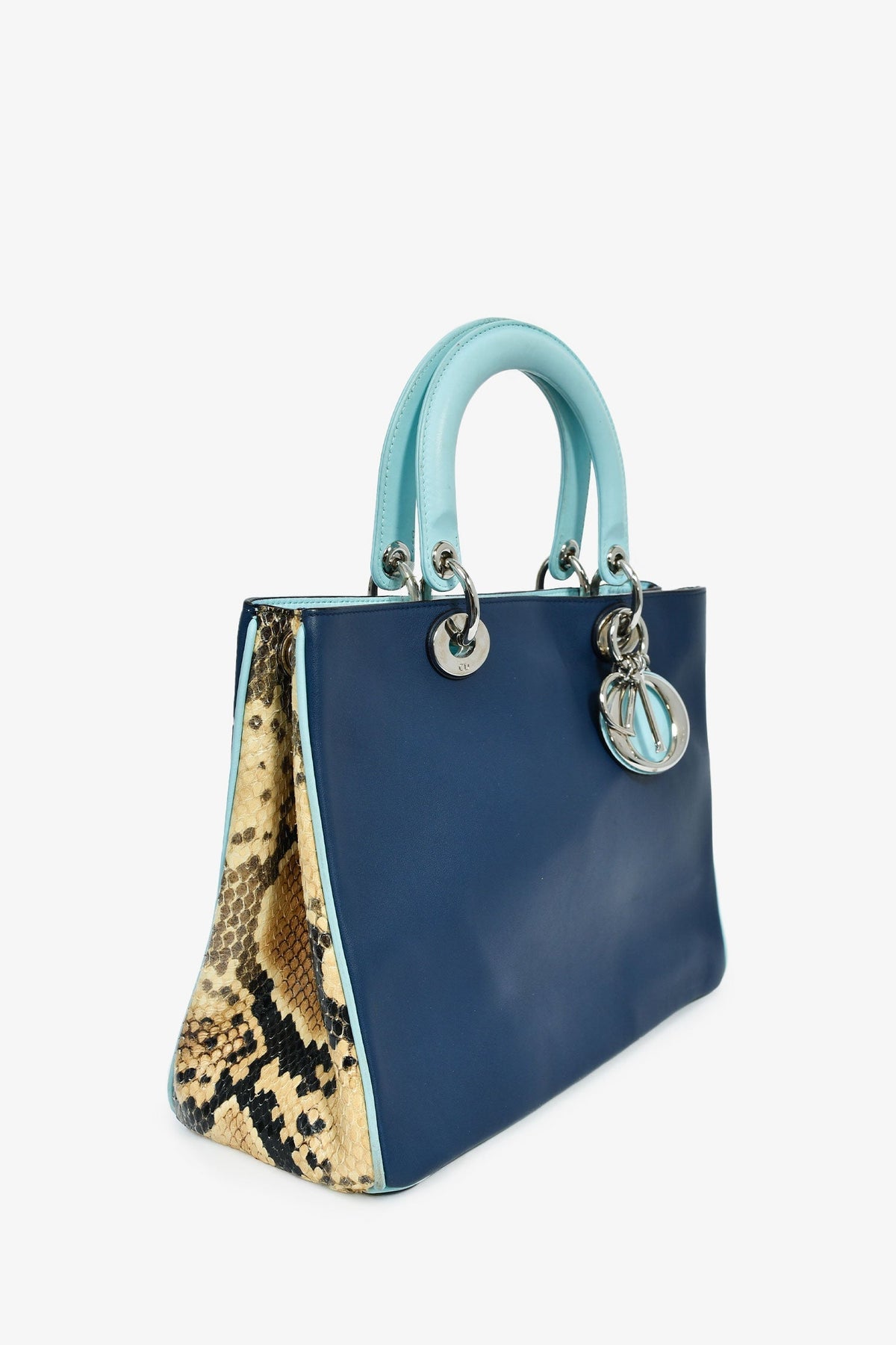 Dior Diorissimo Leather Blue Clutch Rovelle Bags