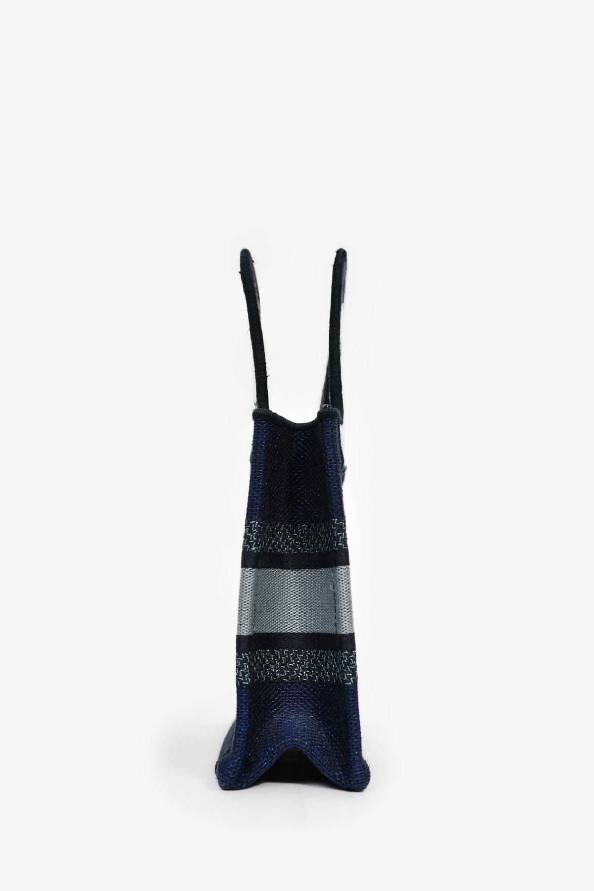 Christian Dior Blue Embroidered Canvas Tie-Dye Mini Book Tote Rovelle Bags
