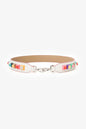 Fendi White Leather Studded Bag Strap Rovelle Bags