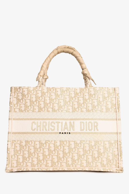 Christian Dior 2023 Gold Monogram Medium Book Tote Rovelle Bags