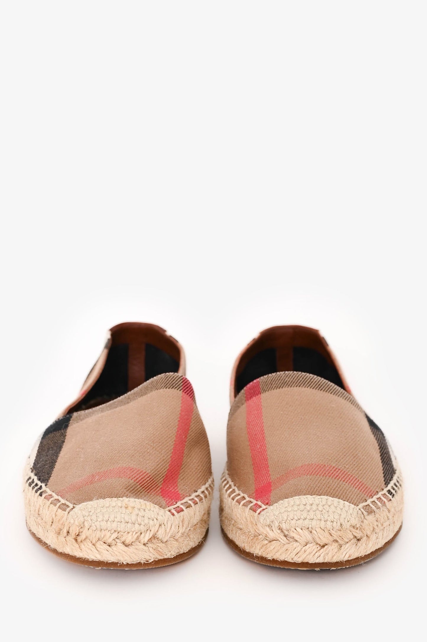 Burberry Nova Check Canvas Espadrilles Size 38