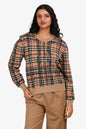 Burberry Beige Nova Check Scribble Sweater Size S