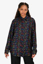 Fendi Black/Multicoloured Logo Silk Button Down Shirt Size 43 Mens Rovelle Bags