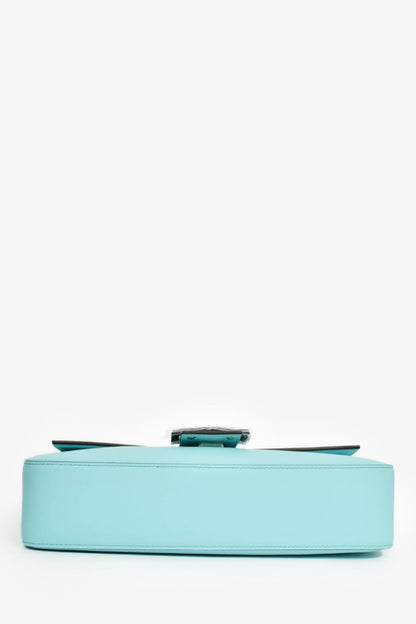 Fendi x Tiffany & Co. Limited Edition 2022 'Tiffany Blue' Leather Baguette Shoulder Bag with Strap Rovelle Bags