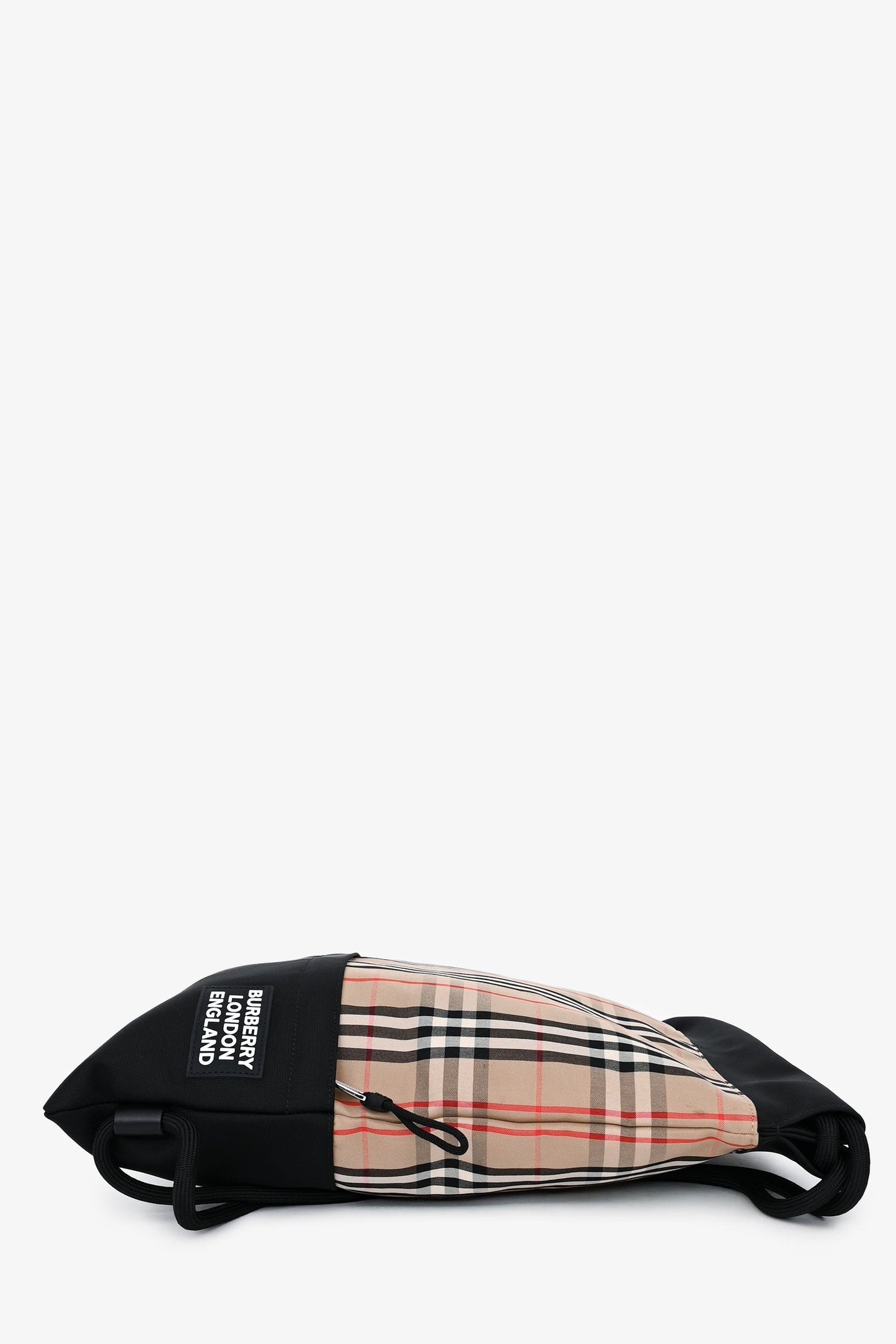 Burberry Black/Check Drawstring Backpack