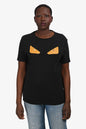 Fendi Black/Yellow Cotton/Leather Monster Crew Neck T-Shirt Size 50 Rovelle Bags