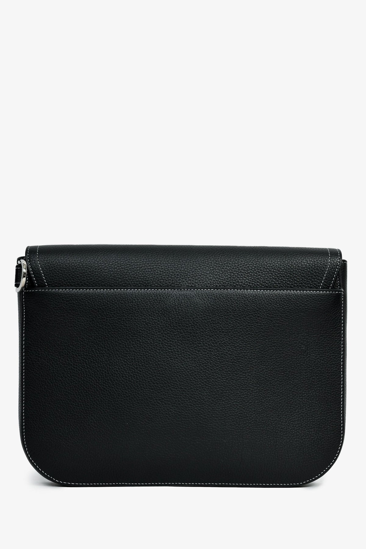 Christian Dior Black Grained Leather Saddle Pouch Mens Rovelle Bags