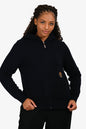 Burberry London Navy Cashmere Logo Hooded Zip Up Cardigan Size M