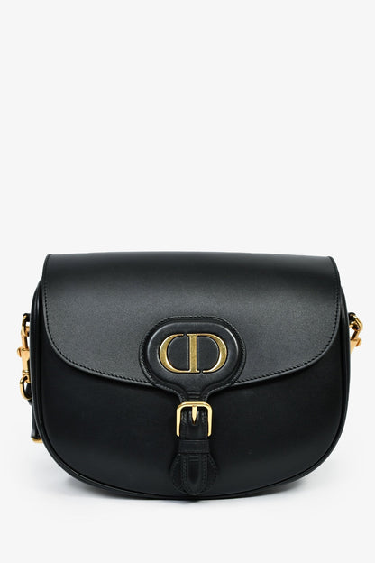 Christian Dior Black Leather Large Bobby Oblique Canvas Strap Crossbody Bag Rovelle Bags