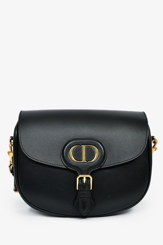 Christian Dior Black Leather Large Bobby Oblique Canvas Strap Crossbody Bag Rovelle Bags