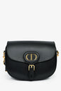 Christian Dior Black Leather Large Bobby Oblique Canvas Strap Crossbody Bag Rovelle Bags