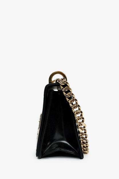 Christian Dior Black Leather Sequin Detail 'Diorama Club' Shoulder Bag Rovelle Bags