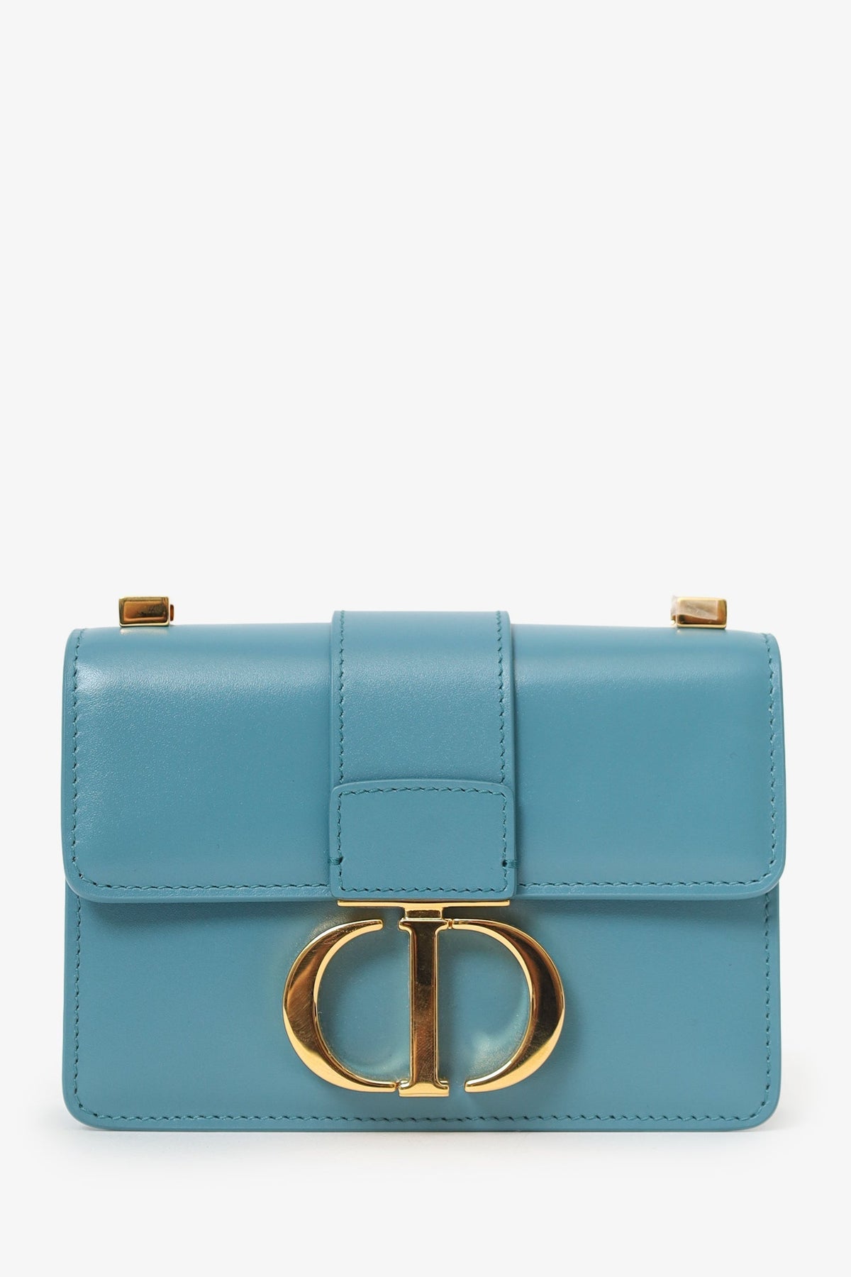 Christian Dior Blue Leather Montagine Micro Crossbody Rovelle Bags