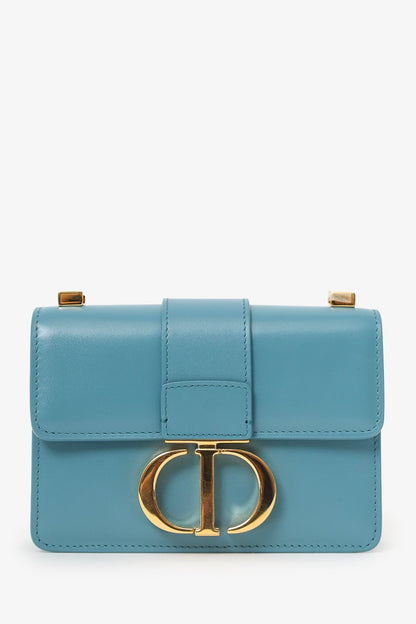 Christian Dior Blue Leather Montagine Micro Crossbody Rovelle Bags
