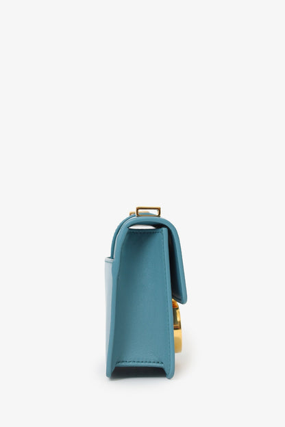 Christian Dior Blue Leather Montagine Micro Crossbody Rovelle Bags