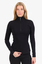Burberry Black Half Zip Long Sleeve Sweater Black Size M