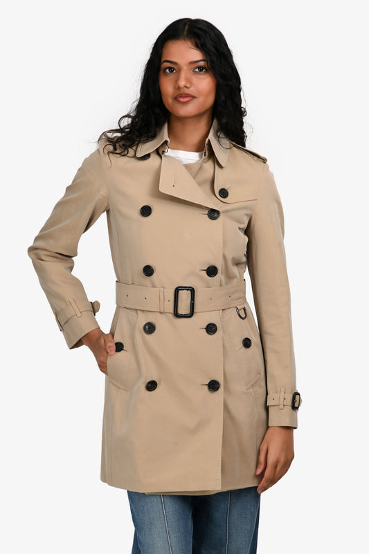 Burberry Beige Classic Mid-length Heritage Trench Coat Size 2 US