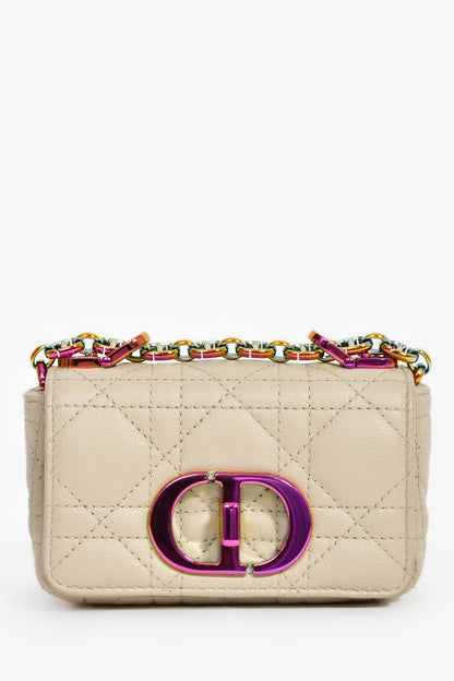 Christian Dior 2022 Grey Cannage Micro Caro Bag Rovelle Bags