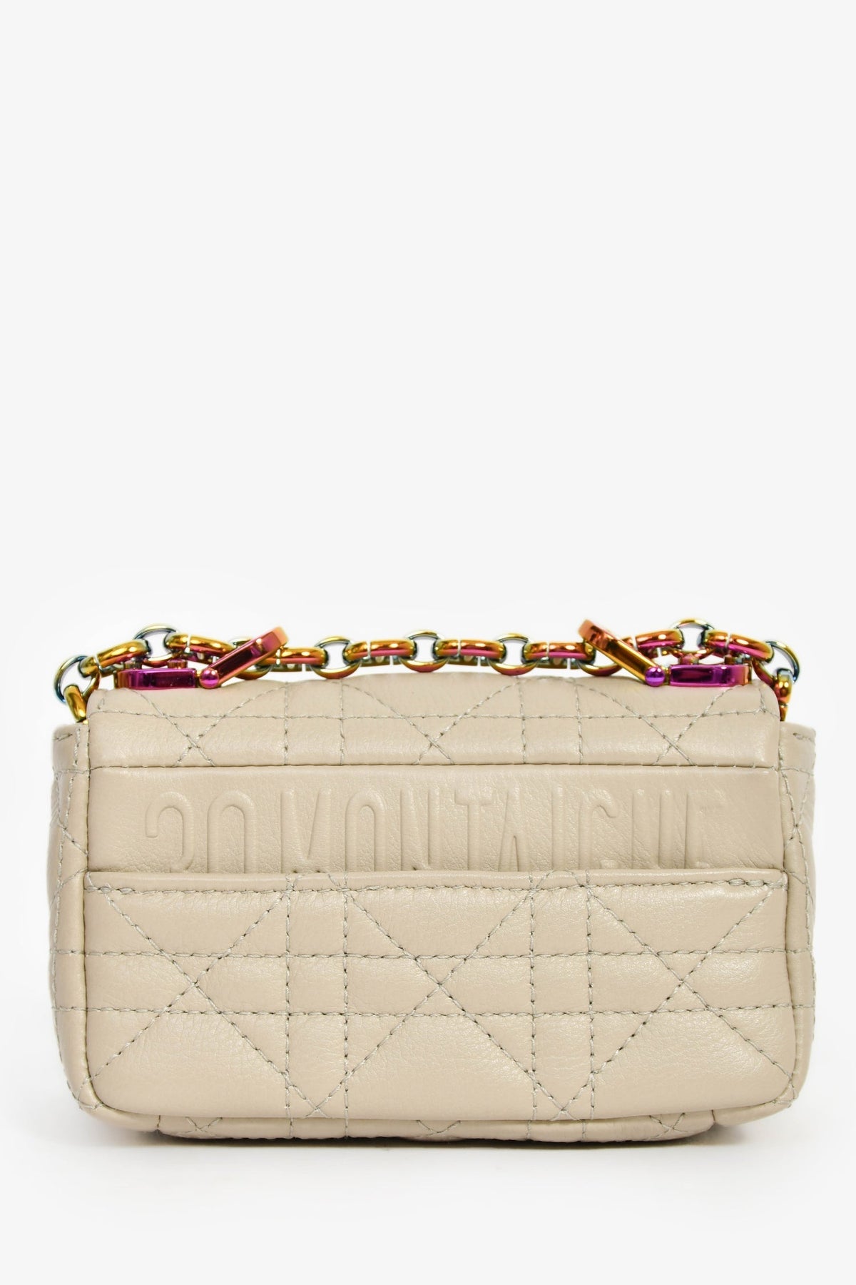Christian Dior 2022 Grey Cannage Micro Caro Bag Rovelle Bags