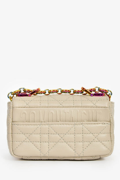 Christian Dior 2022 Grey Cannage Micro Caro Bag Rovelle Bags