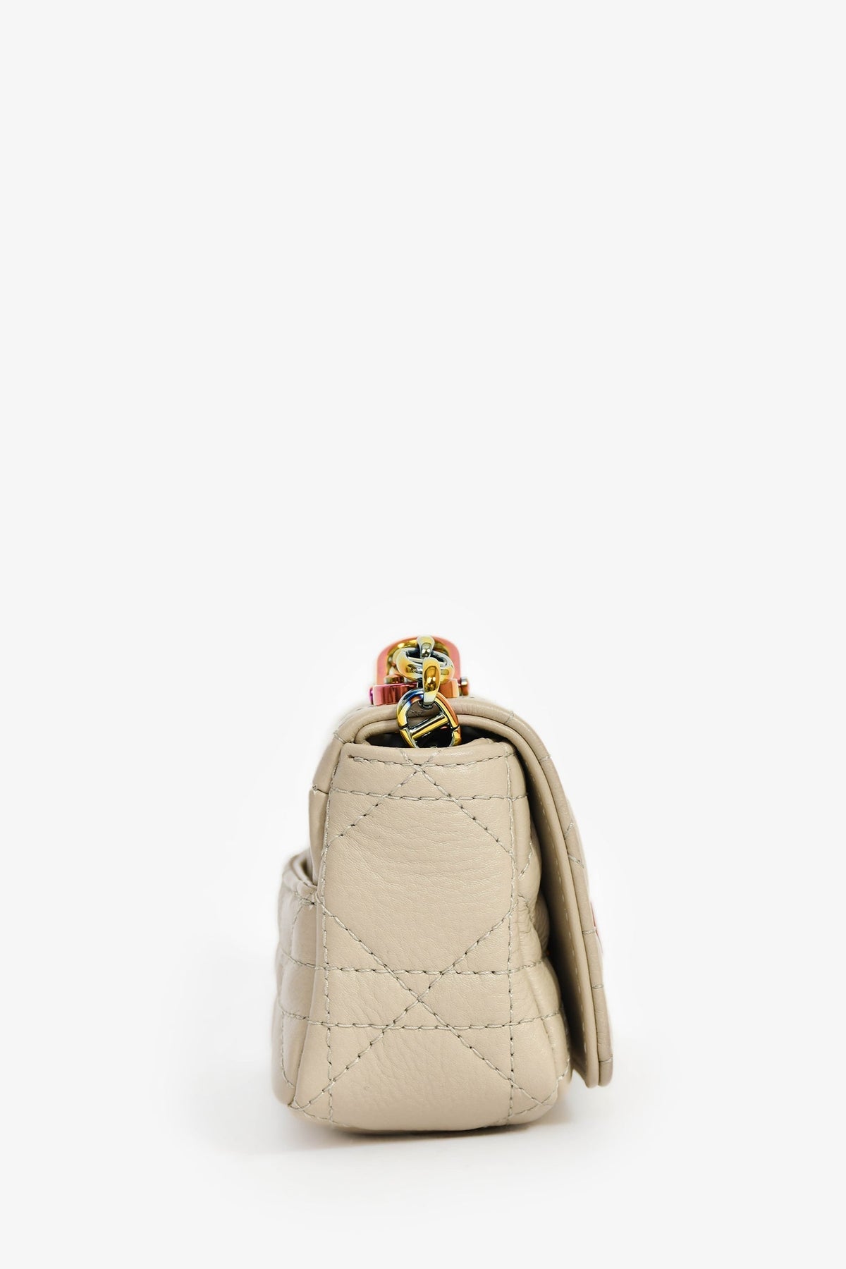 Christian Dior 2022 Grey Cannage Micro Caro Bag Rovelle Bags