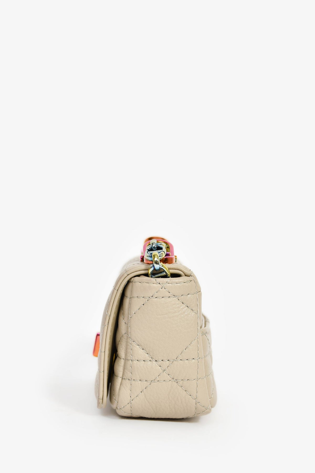 Christian Dior 2022 Grey Cannage Micro Caro Bag Rovelle Bags