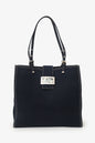 Fendi Blue Denim Baguette Buckle Square Tote Square Rovelle Bags