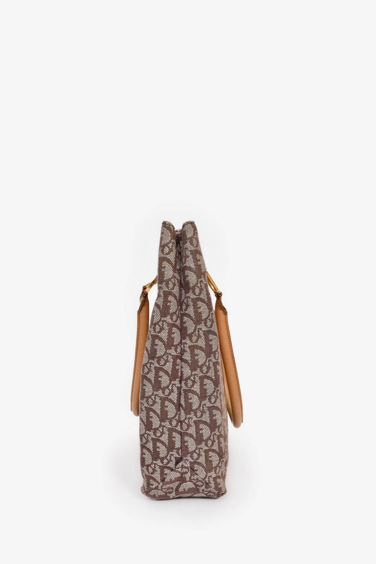 Christian Dior Brown Canvas Oblique Trotter Tote Bag Rovelle Bags