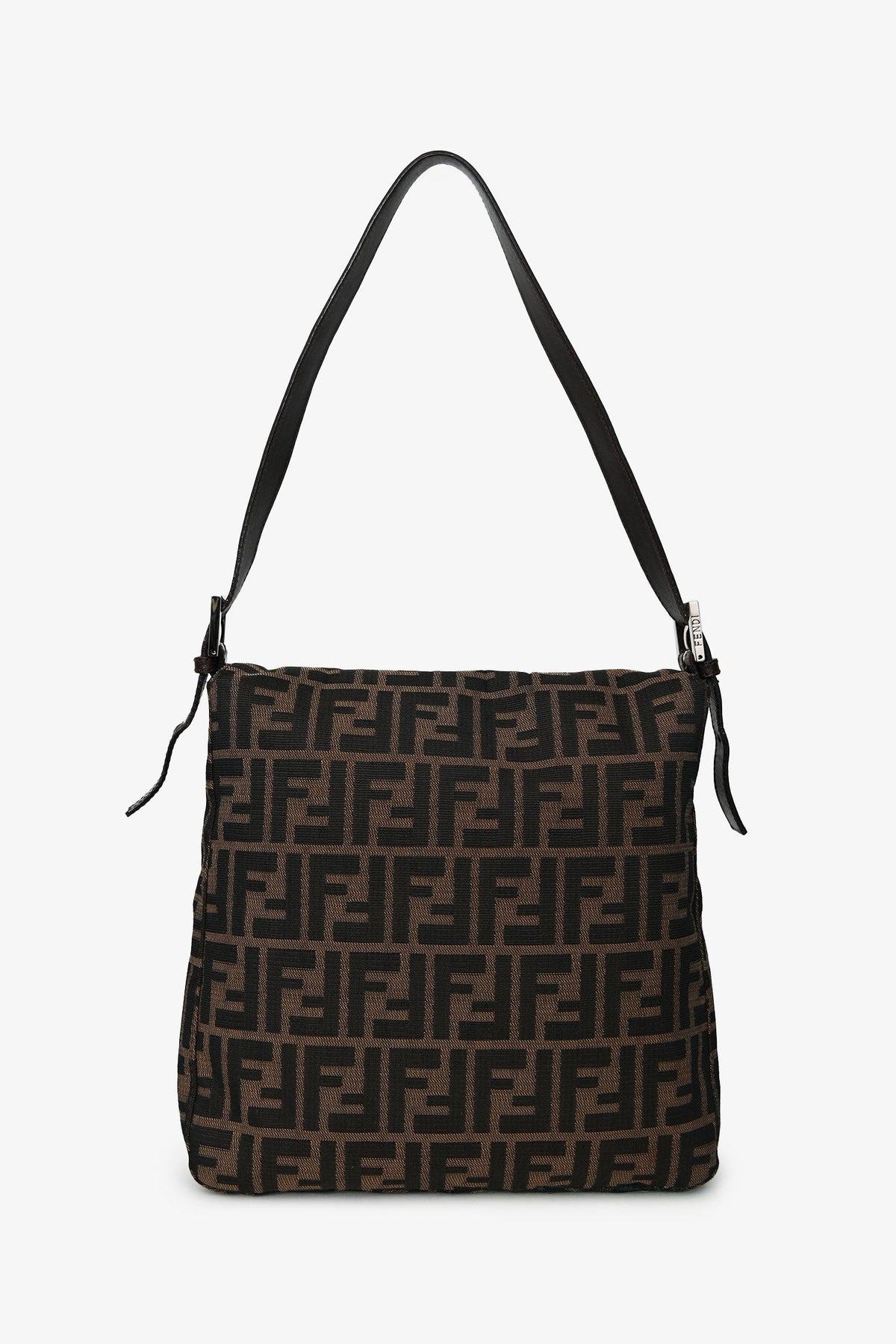 Fendi Brown FF Zucca Canvas Square Baguette Shoulder Bag Rovelle Bags