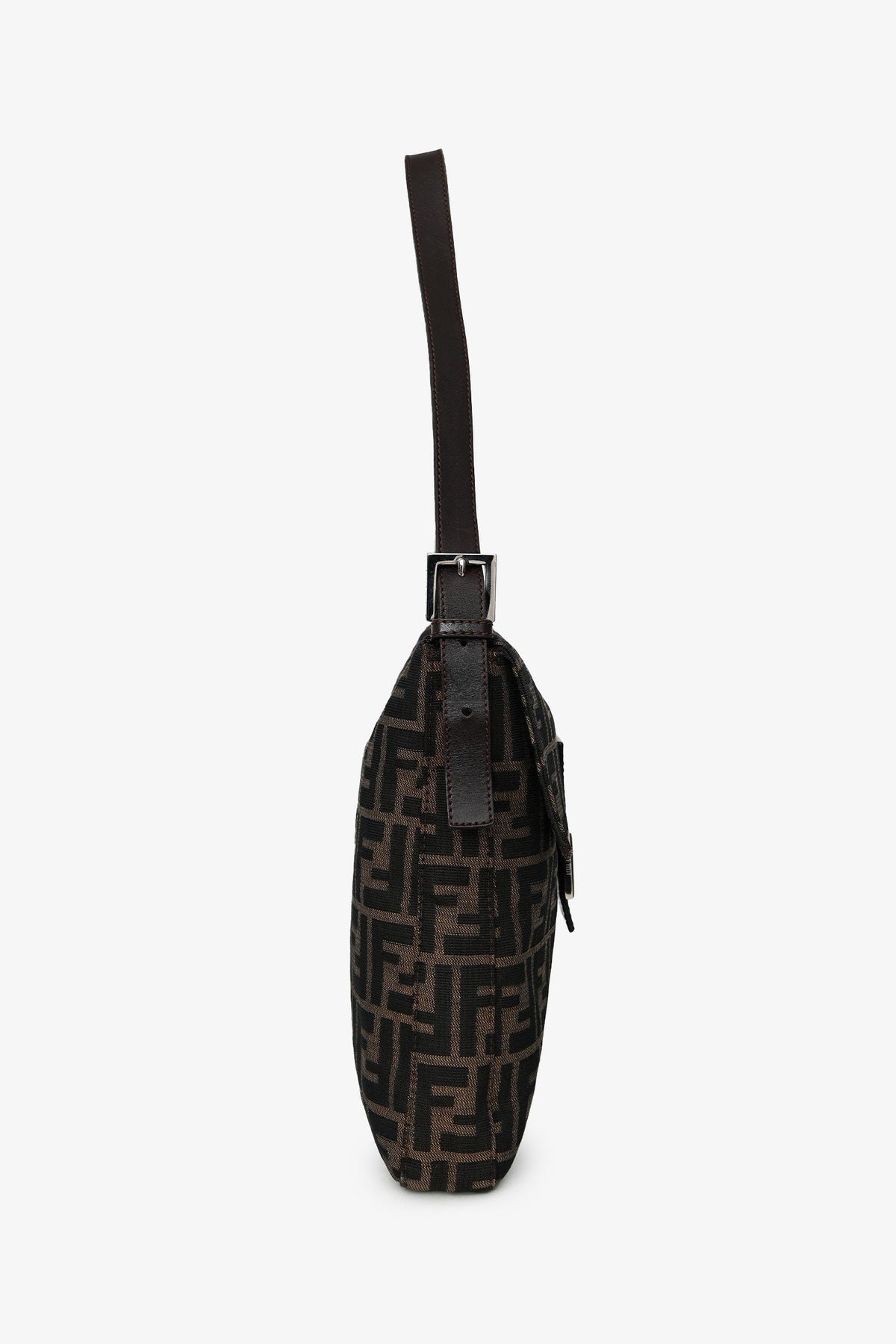 Fendi Brown FF Zucca Canvas Square Baguette Shoulder Bag Rovelle Bags
