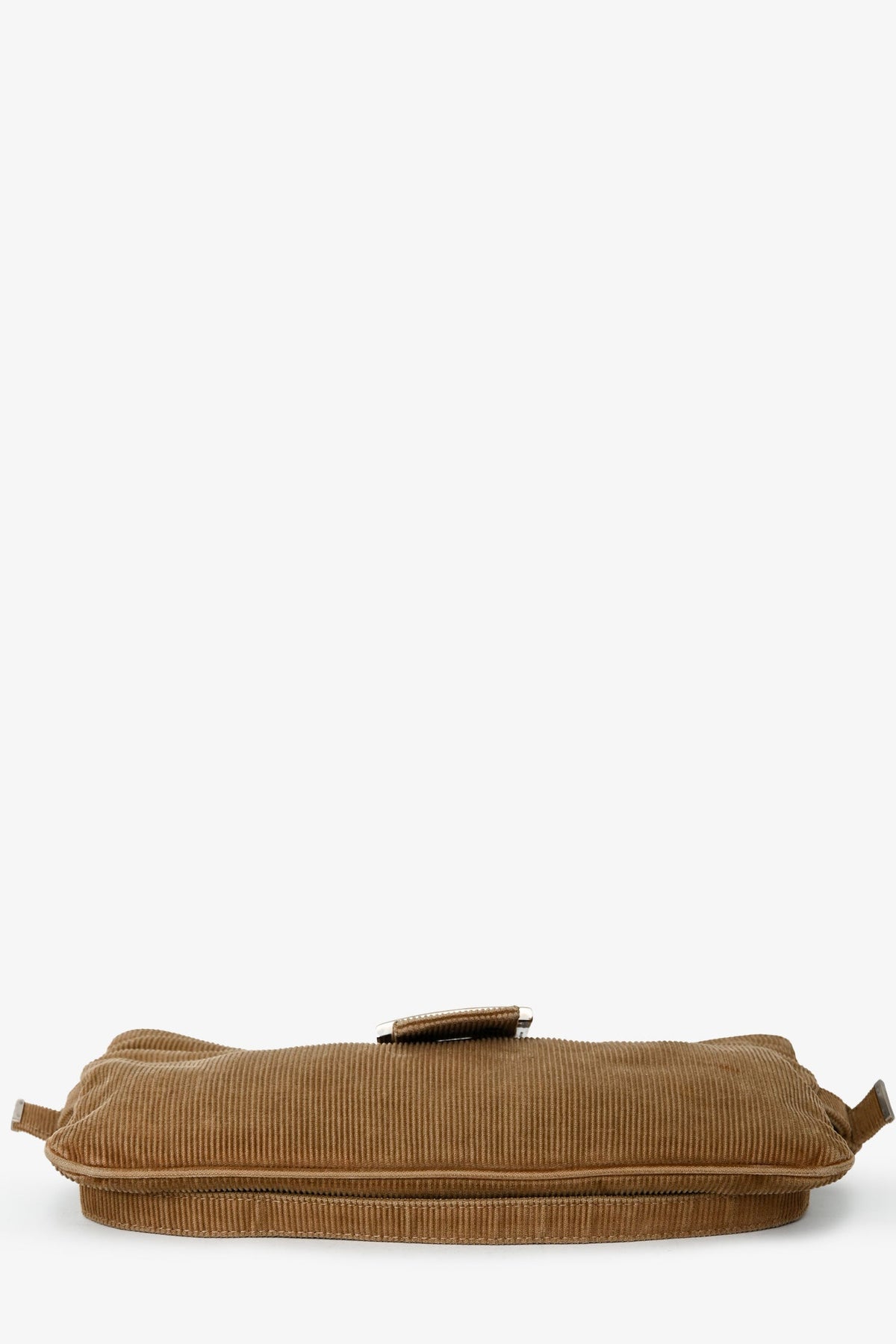 Fendi Brown Corduroy Baguette Pochette Rovelle Bags