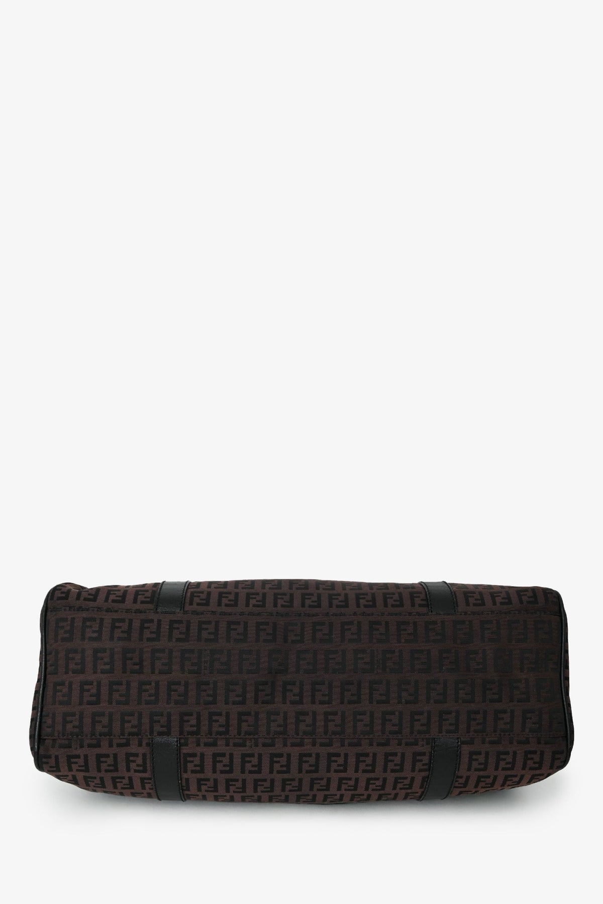 Fendi Brown/Black Zucca Canvas Baguette Hobo Bag Rovelle Bags