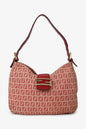 Fendi Red/Beige FF Zucca Baguette Shoulder Bag Rovelle Bags