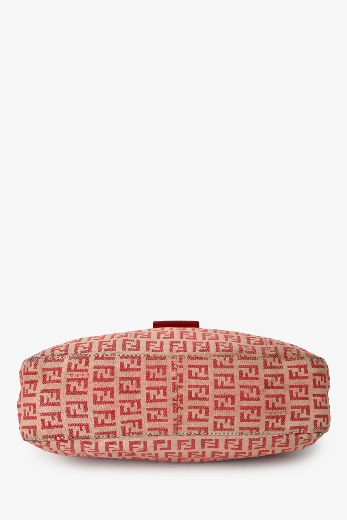 Fendi Red/Beige FF Zucca Baguette Shoulder Bag Rovelle Bags