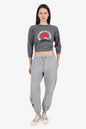 Burberry London Grey/Multicolour 'Burberry' Embroidered Joggers Size S